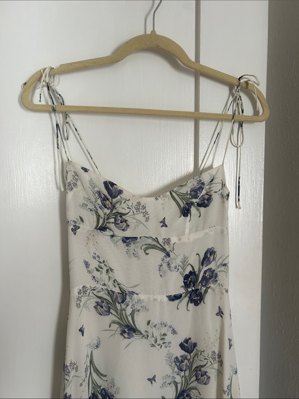 Reformation Emmie Dress White Floral Boho - Picture 3 of 8